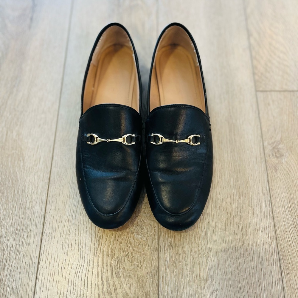 Coach Black Leather Bit Loafers for Women